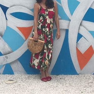 Floral Silk Maxi Dress